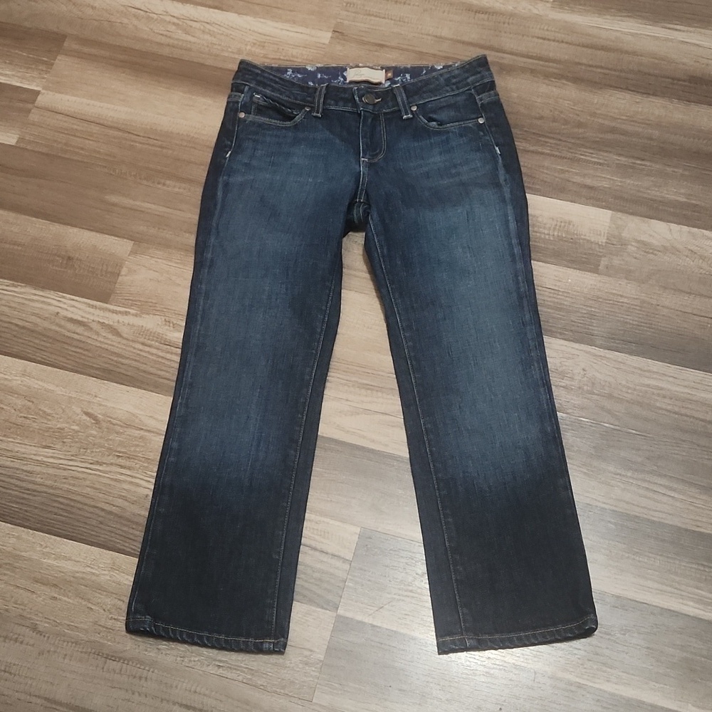 PAIGE  Jeans Dark Wash Hollywood Hills Denim Size 26' Inseam 23' Ankle L…